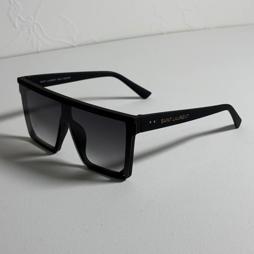 عینک آفتابی سن لوران مدل فریم بزرگ مشکی مردانه